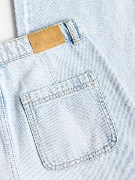 Reserved Джинси wide leg cargo синій