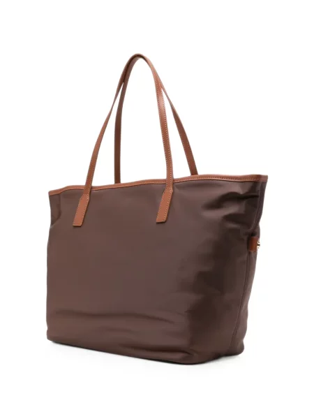 Geantă shopper Mc2 Saint Barth cu autograf maro