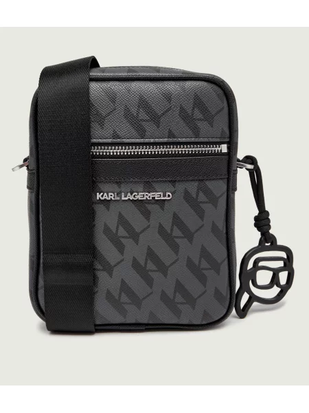 Karl Lagerfeld Oldaltáska K/Ikon Monogram fekete
