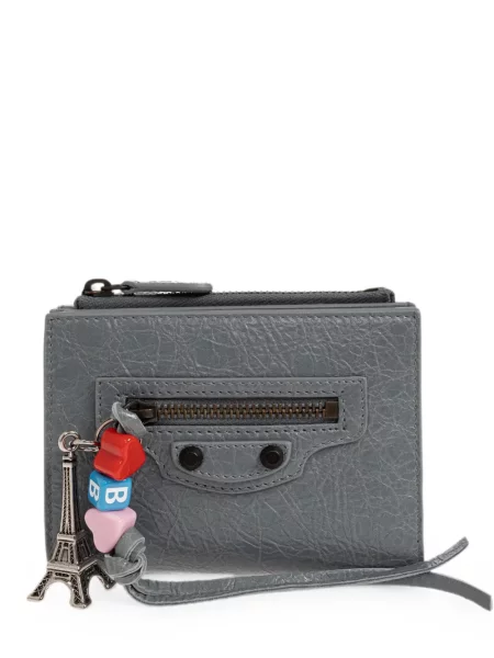 Portofel Balenciaga din piele gri
