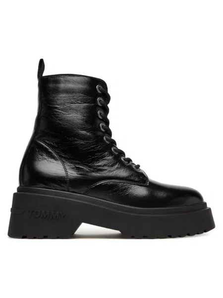 Tommy Jeans Auliniai batai Tjw Chunky Shiny juoda