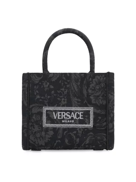 Shopperka Versace żakardowa czarna