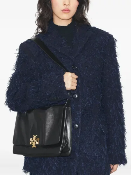 Geantă de mână Tory Burch cu autograf negru
