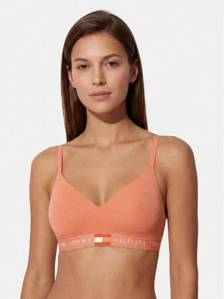 Tommy Hilfiger Сутиен бралет Heritage Moulded Push-Up Bralette оранжев