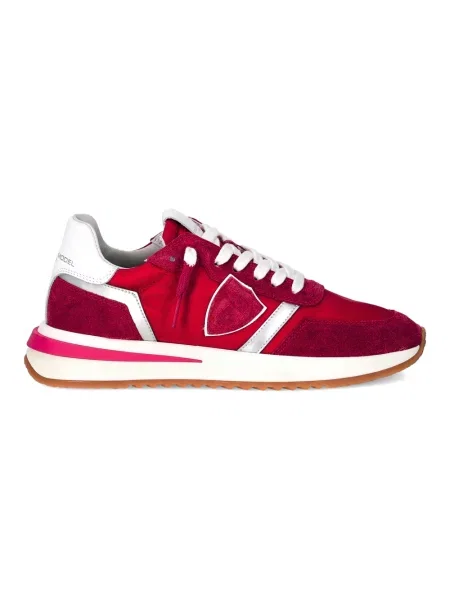 Buty do biegania Philippe Model zamszowe do biegania czerwone