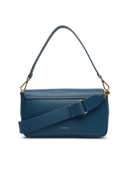 Coccinelle Usnjena torbica C-ME LOCK modra