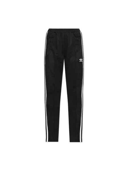 Spodnie sportowe Adidas Originals do biegania klasyczny z autografem czarny