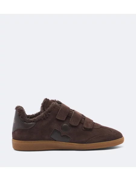 Sneakerși Isabel Marant din piele de căprioară maro