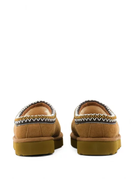 Papuci tip mules Ugg din piele fără toc maro