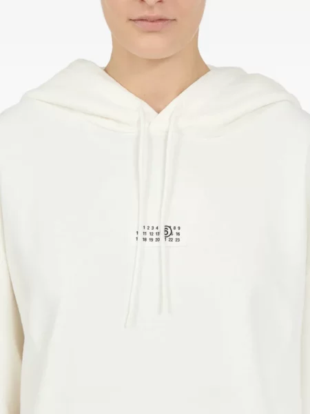 Hoodie Mm6 Maison Margiela λευκό