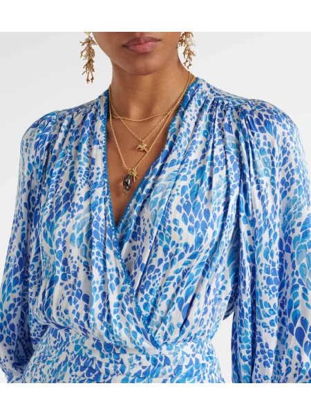Rochie Poupette St Barth cu imagine albastru
