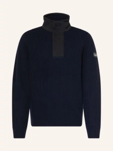 Emporio Armani Sweter Typu Troyer schwarz czarny