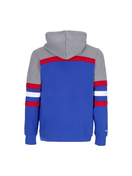 Bluza z kapturem Mitchell & Ness niebieska