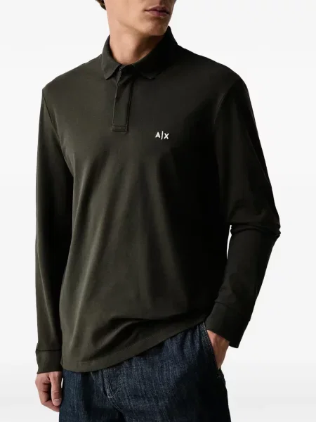 Μακρύς polo Armani Exchange με κέντημα πράσινο
