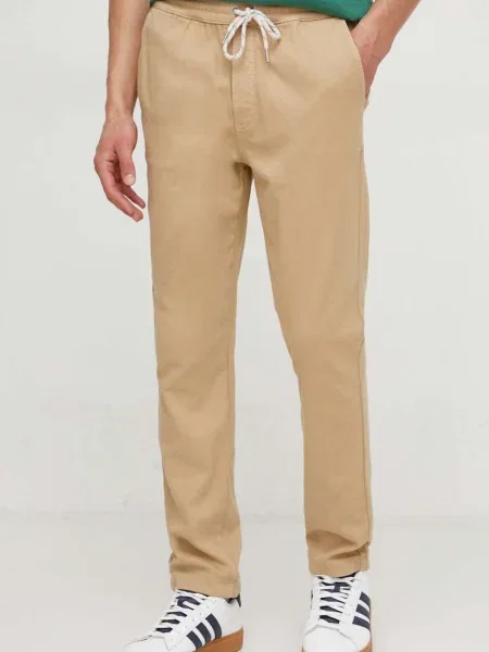 Pepe Jeans pantaloni barbati cu fason chinos bej