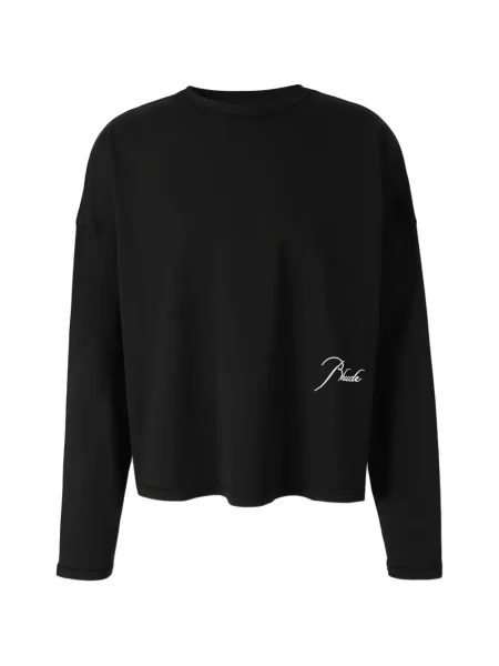 Długa koszulka Rhude z logo czarna