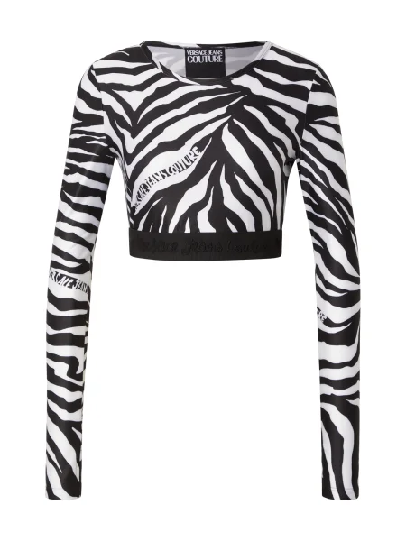 Hosszú ujjú hosszú hosszú ujjú póló Versace Jeans Couture fekete