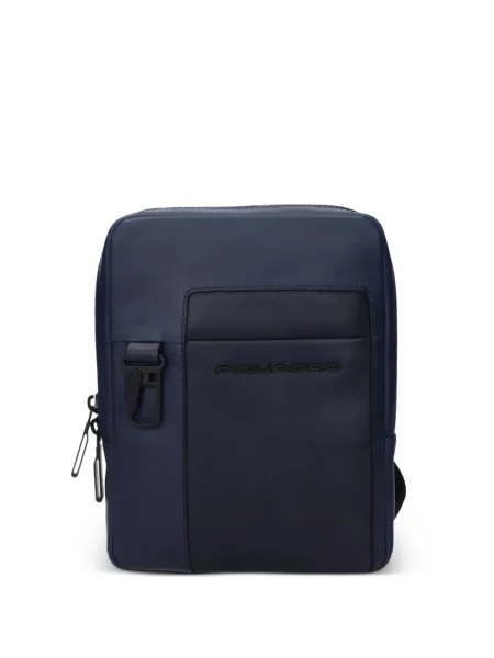 Bőr crossbody táska Piquadro kék