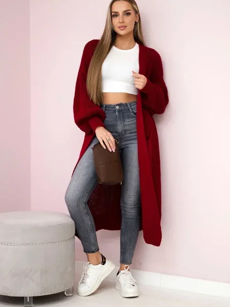Cardigan Kesi Włoski lung bordo