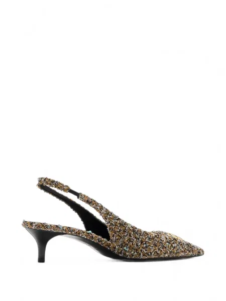 Pantofi cu toc Tory Burch slingback maro
