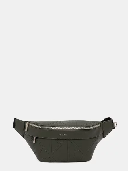 Calvin Klein pasna torbica iz umetnega usnja zelena