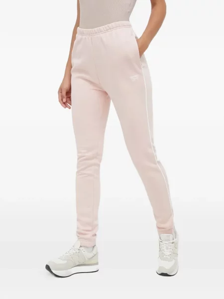 Pantaloni Reebok cu broderie alergare roz