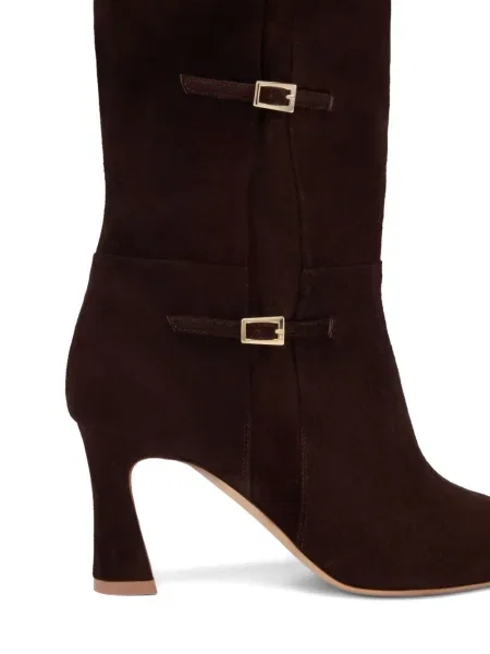 Μπότες Malone Souliers σουέτ με αγκράφα καφέ