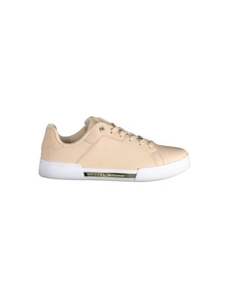 Sneakersy Tommy Hilfiger sznurowane skórzane do tenisa białe