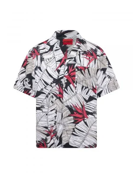 HUGO Cămașă Egeeno | Oversize fit alb