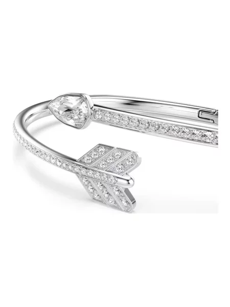 Lniana bransoletka Swarovski szara