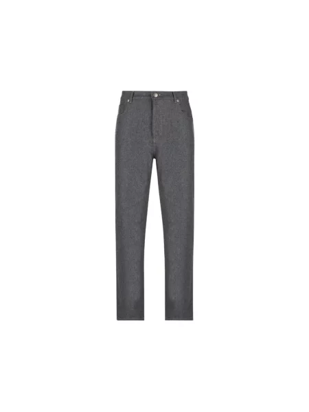 Jeansy straight leg Brunello Cucinelli szare