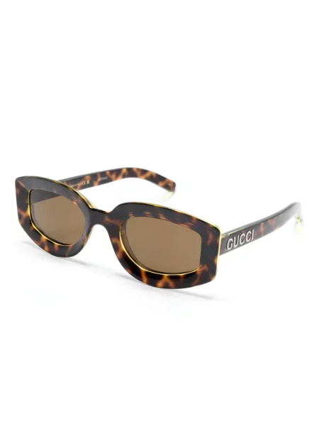 Okulary przeciwsłoneczne Gucci Eyewear z autografem brązowe