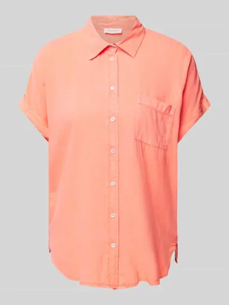 Bluzka koszulowa z kieszenią na piersi Christian Berg Woman pomarańczowa