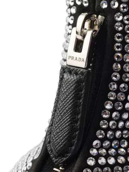 Geantă Prada de cristal gri