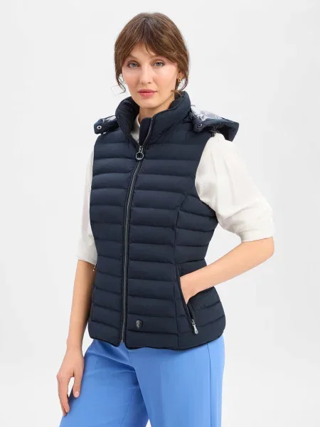 Wellensteyn pikowana kamizelka Kobiety Sztuczne włókno jednolity S niebieski