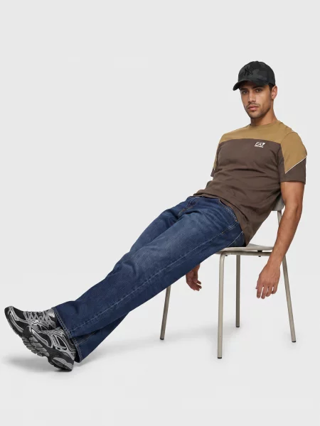 Sportska majica Emporio Armani Ea7 smeđa