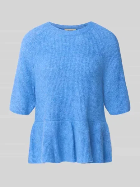 Sweter z dzianiny z mieszanka wełny z alpaki model Thora' Mos Mosh