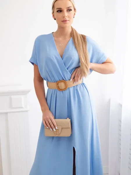 Rochie Kesi Włoski lungă de costum albastru