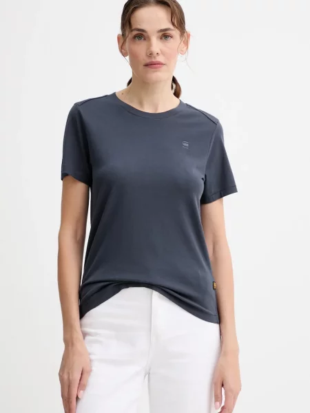 Тениска G-Star Raw дамска синьо сиво