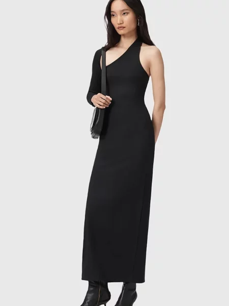 Макси платье Allsaints черное