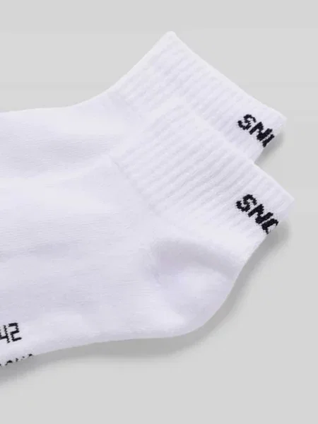Skarpety z detalem z logo w zestawie 2 szt. Snocks białe