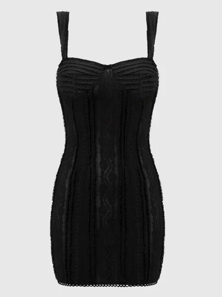 Сукня Selene міні з мереживом Charo Ruiz чорна