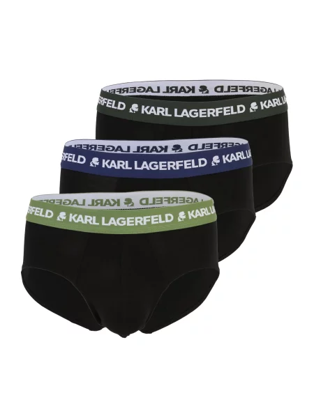 Karl Lagerfeld Spodnje hlačke marine / zelena / črna bela