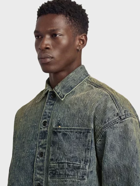 Рубашка G-star Raw синяя