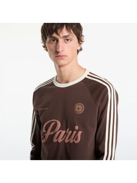 Тениска adidas Paris Jersey Tee Brown S кафяво