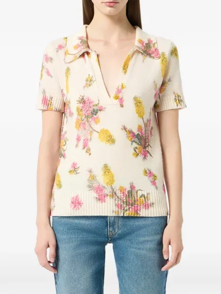 Top Blumarine cu model floral cu imagine
