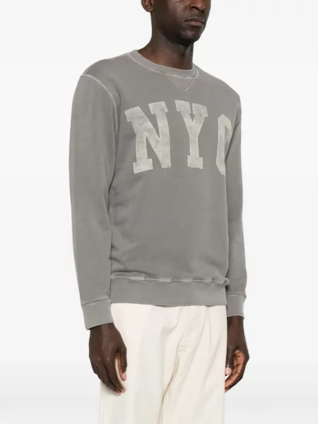 Hanorac crewneck Bowery cu decolteu rotund gri