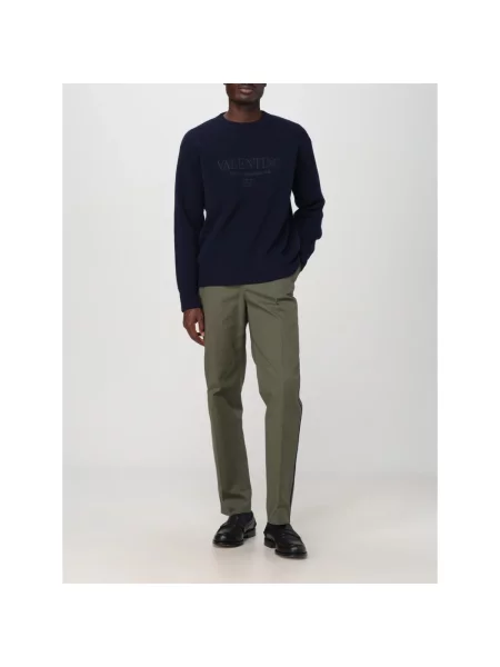 Lniana bluza Valentino Garavani niebieska