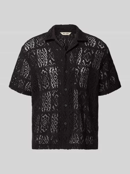 Koszula casual o kroju relaxed fit z mieszanki bawełny model AVON' Only & Sons czarna