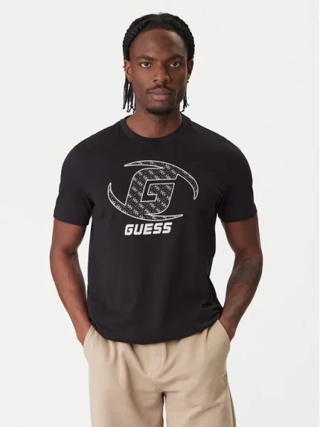 Guess T-Shirt μαύρο
